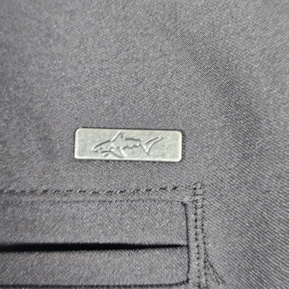 Greg Norman ProTek Golf Pants Black Stretch Flat Front Mens 36x32 Shark Logo - Picture 5 of 9